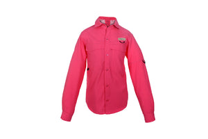 Camisa Travel Infantil Manga larga. Fucsia Lafshield